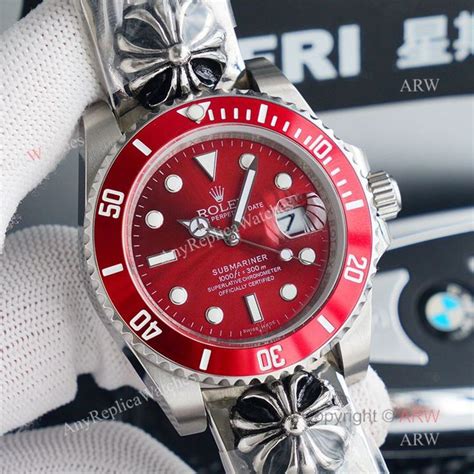 rolex chrome hearts red|chrome hearts rolex submariner.